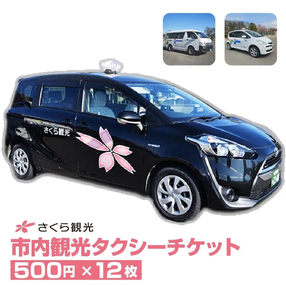市内観光タクシーチケット500円×12枚【100P8407】