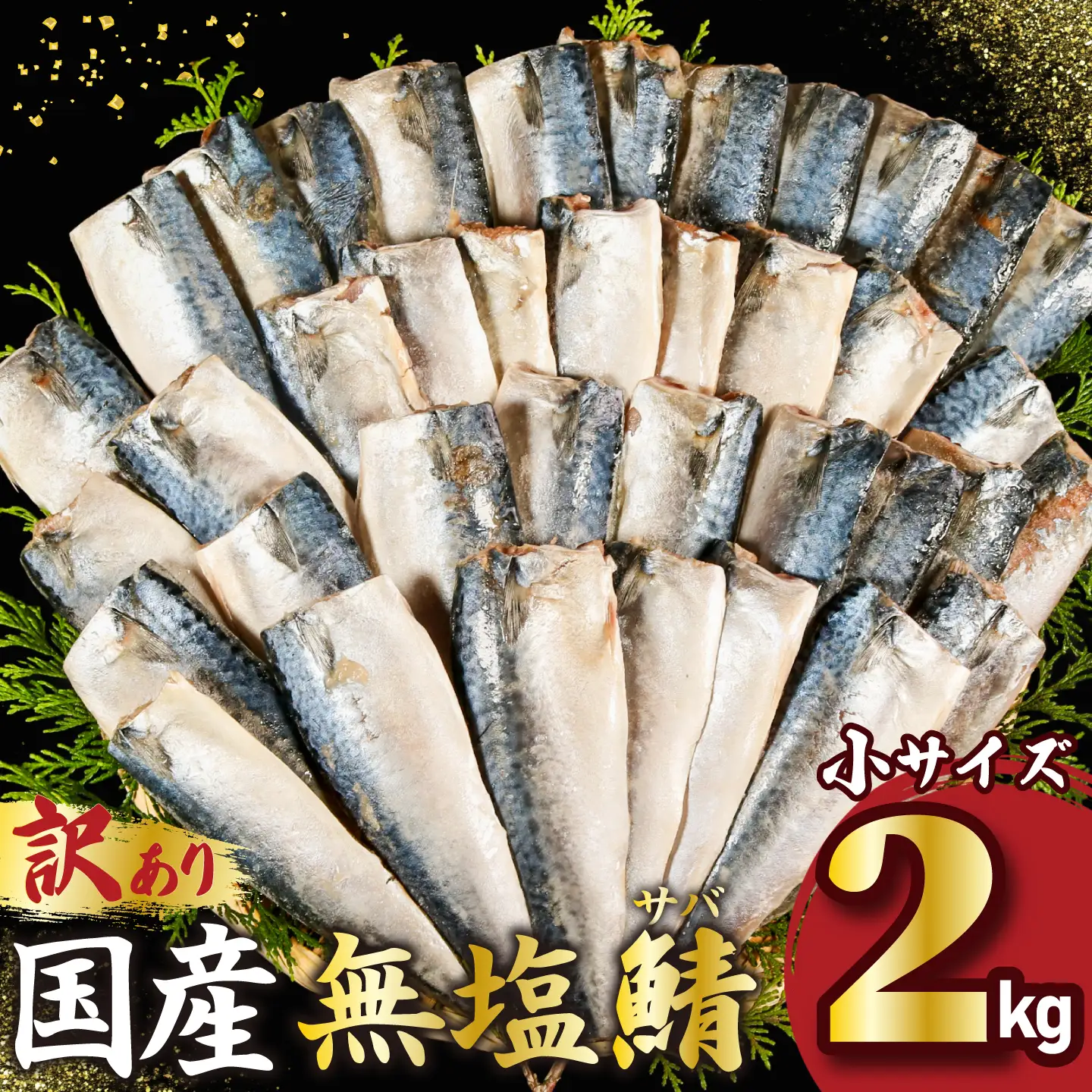 訳あり 国産 無塩さば 約2kg 小サイズ サバ