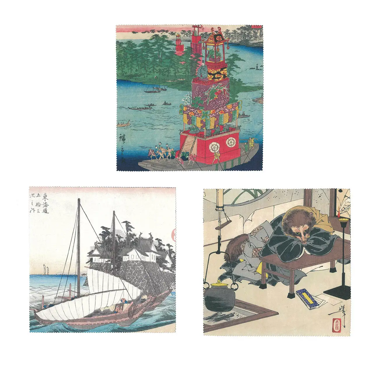 オリジナル【浮世絵マルチクロス】3点セット／名古屋刀剣博物館