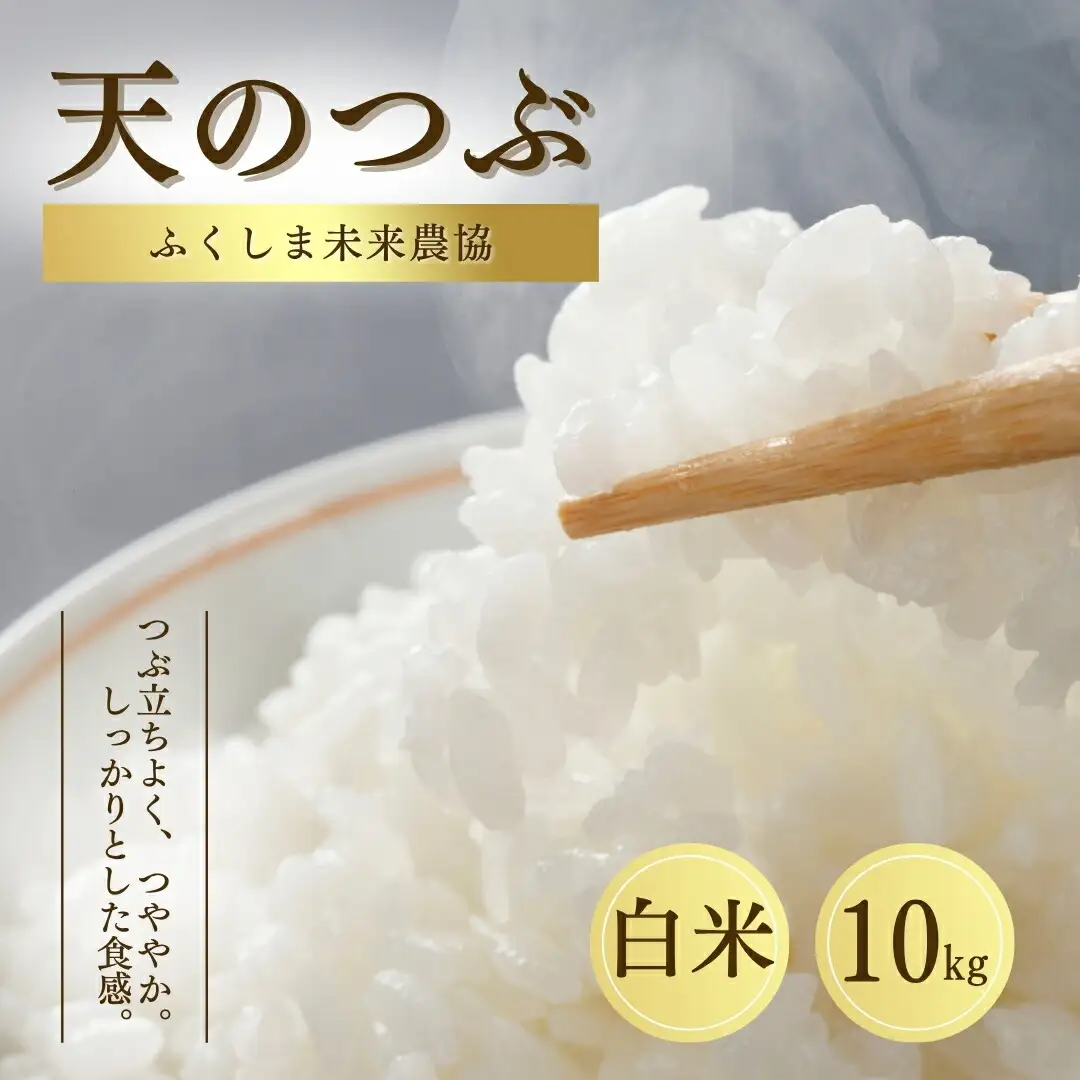 白米 10kg 天のつぶ 令和7年産 ｜ 福島県産米 ふくしま未来農協 JA