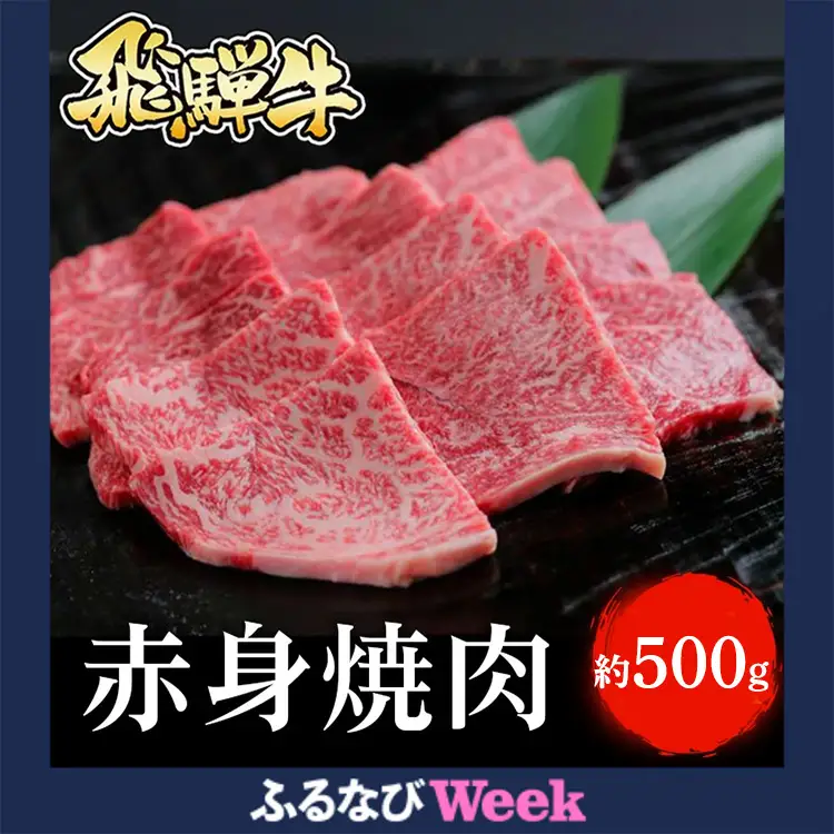 【ふるなびWEEK対象】飛騨牛 赤身焼肉　約500g ｜国産 和牛 牛肉