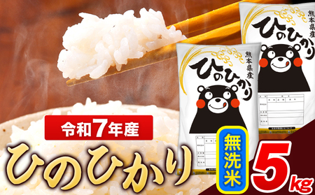 令和7年産 ひのひかり 無洗米 5kg  5kg×1袋 熊本県産 米 精米 ひの 長洲町《7-14日以内に出荷予定(土日祝を除く)》