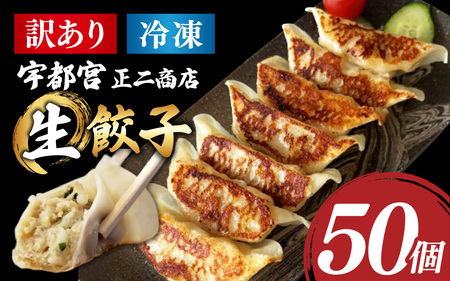 【訳あり】福井のうまい生餃子 50粒【冷凍】[A-195002]　ぎょうざ たれ付き もちもちおかず 冷凍 豚肉 国産 送料無料