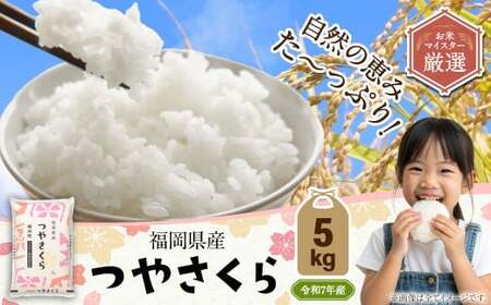 【令和7年産】福岡県産つやさくら 5kg 岡垣町ふるさと納税返礼品 お米 米 コメ こめ 精米