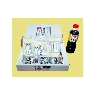 白川うどんの生うどん6人前×2箱（濃口うま味醤油360ml×1本付き）