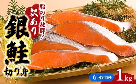 【 6ヶ月 連続 定期便 】訳あり 銀鮭 切り身 1kg セット 詰め合わせ 鮭 サケ
