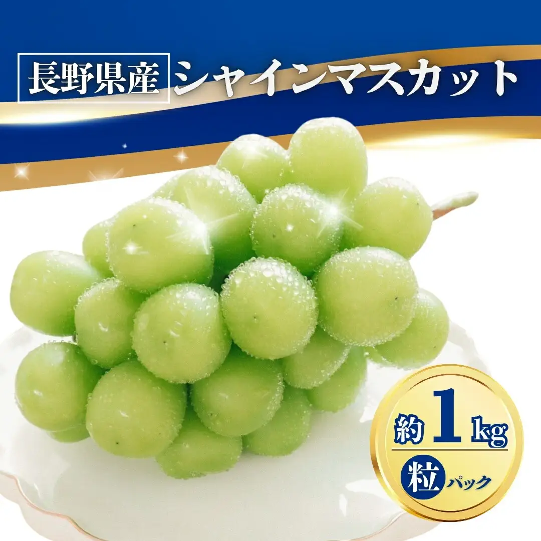 【2026年先行予約】シャインマスカット粒パック 約1kg｜ シャインマスカット