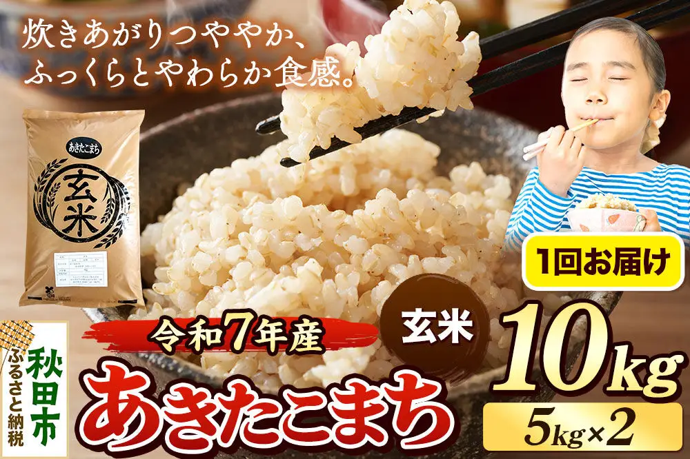 《令和7年産》 米 あきたこまち 10kg（5kg×2袋） 【玄米】 秋田県産