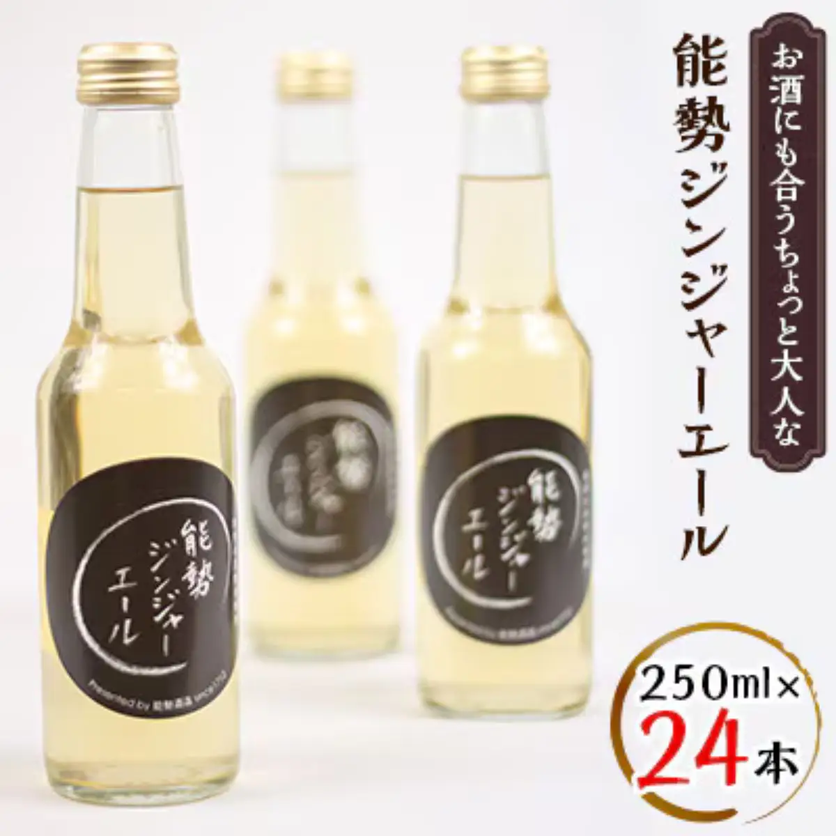 《お酒にも合うちょっと大人な》 能勢ジンジャーエール 250ml × 24本 | 能勢酒造 | ノンアルコール 辛口 国産 ショウガ 生姜 本格派 ご当地 老舗 カクテル 割り材 ガラス瓶 | 大阪府 能勢町 送料無料