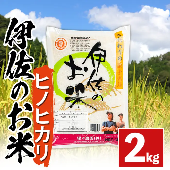 isa754 ＜数量限定＞令和7年産 伊佐のお米 ヒノヒカリ (2kg) 国産 米 白米 お米 ご飯 精米 薩摩の米蔵 伊佐米 ひのひかり 酵素栽培 【猩々農園】
