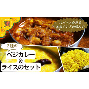 ベジカレーとライスのセット