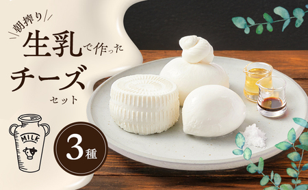 チーズ＆ピザワークス 朝搾り生乳で作った チーズ 3種 セット詰め合わせ 低温加熱殺菌 フレッシュチーズ モッツアレラ リコッタ ブッラータ チーズセット 洲本市