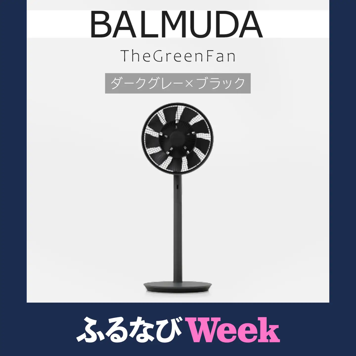 【ふるなびWEEK対象】 扇風機 バルミューダ TheGreenFan ダークグレー×ブラック