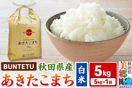 【令和7年産・白米】あきたこまち 5kg（5kg×1袋）秋田県美郷町産
