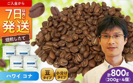 ハワイ・コナ　コーヒー豆　200g×4個 (豆)  / コーヒー  ドリップ  豆 / Coffee SAKURA[BBAB062]