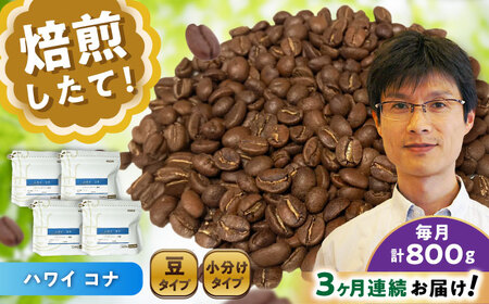 【全3回定期便】ハワイ・コナ　コーヒー豆　200g×4個 (豆)  / コーヒー  ドリップ  豆 / Coffee SAKURA[BBAB063]