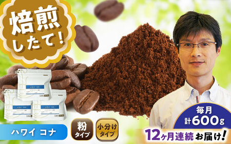 【全12回定期便】ハワイ・コナ　コーヒー粉　200g×3個(粉/中挽き)  / コーヒー  ドリップ  粉 / Coffee SAKURA[BBAB073]