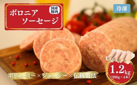 国産豚使用 ボロニアソーセージ 300g×4本 ｜ ボローニャ ソーセージ