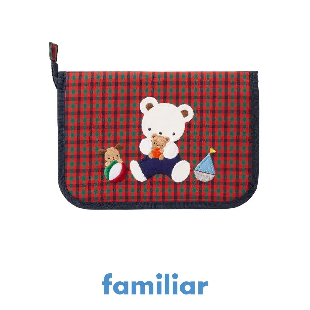 【ファミリア（familiar）】母子手帳ケース（510300）XF（赤系ファミリアチェック）サイズ001