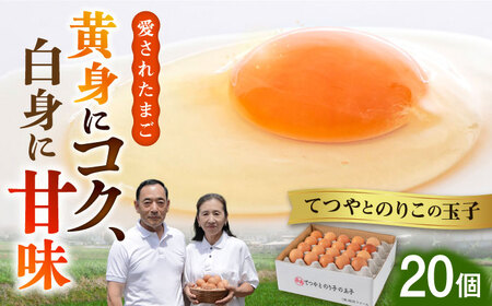 【お中元対象】てつやとのりこの玉子 【 20個 】 糸島市 / 板垣ファーム 卵 たまご 鶏卵[AWD015]