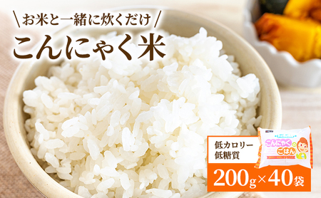 こんにゃく米 お米と一緒に炊くだけ こんにゃく ごはん 40袋 コンニャク ダイエット 食品 加工食品 セット もどきご飯 こんにゃくご飯 糖質オフ 低糖質 低カロリー 岐阜県池田町 