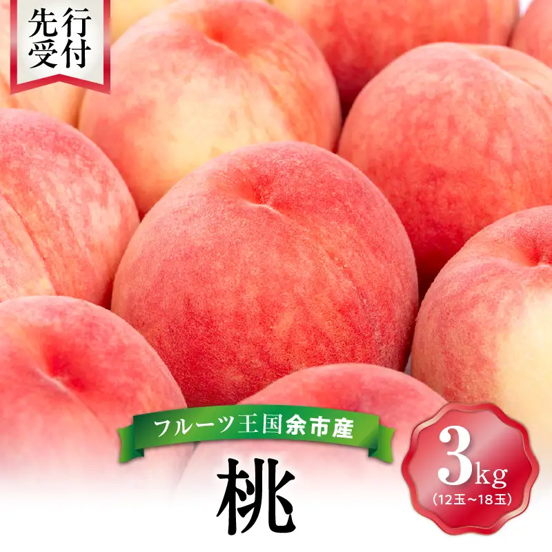 【先行予約：2026年8月中旬以降発送】フルーツ王国余市産「桃」 3kg【ニトリ観光果樹園】_Y074-0147