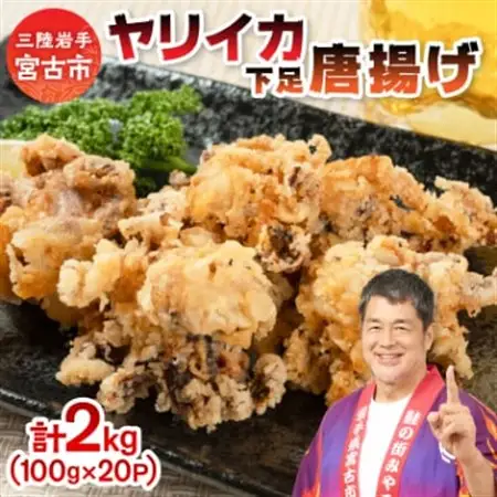 ヤリイカ下足唐揚げ宮古産 100g×20パック(2kg)【配送不可地域：離島】【1668732】
