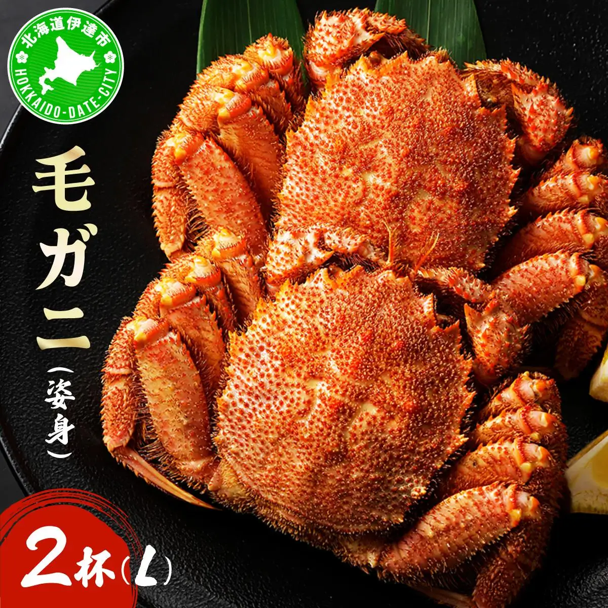 毛ガニ（姿身）Lサイズ 2尾 ogm-018