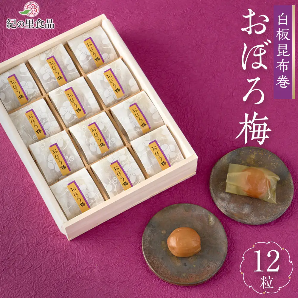 白板昆布巻おぼろ梅 12粒 ［Kn24］