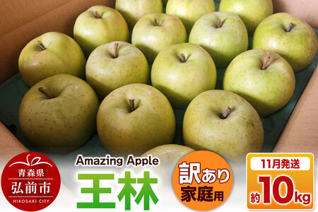 【26年11月下旬発送】りんご 王林【訳あり】家庭用 約10kg