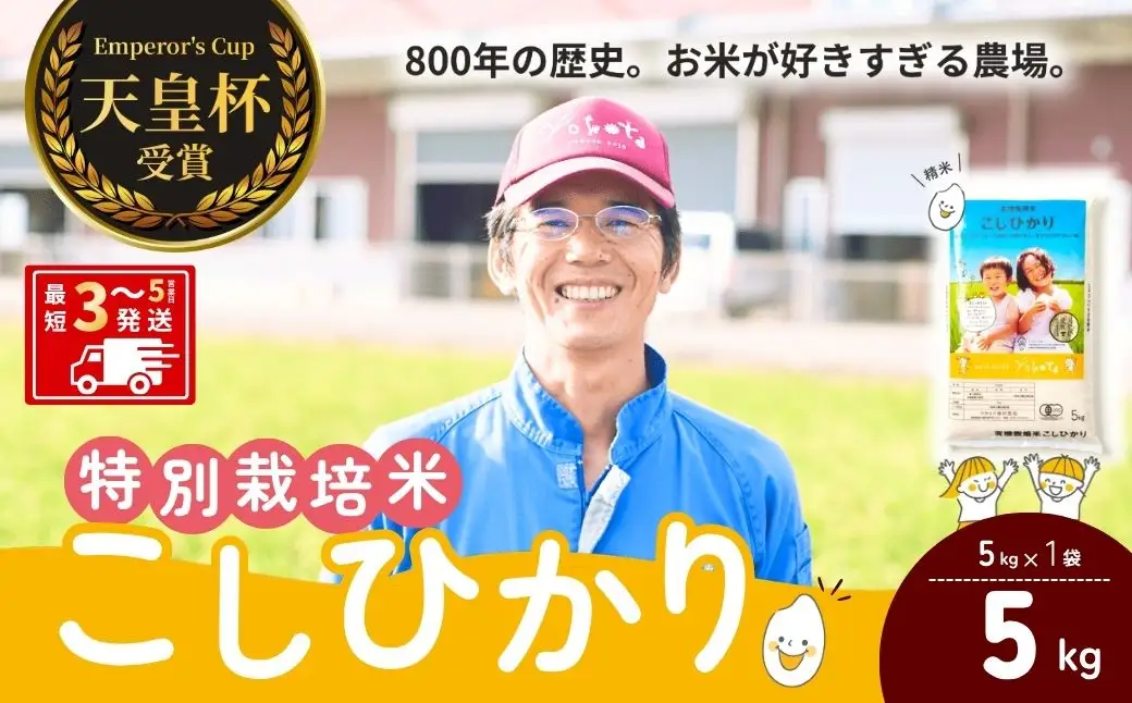 【令和7年度産】横田農場の特別栽培米コシヒカリ 5kg | こしひかり 特別栽培 茨城県 龍ケ崎市