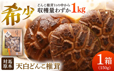 対馬 原木 天白どんこ椎茸 1箱（150g）《対馬市》【うえはら株式会社】 対馬産 肉厚 しいたけ 乾燥 きのこ[WAI119]