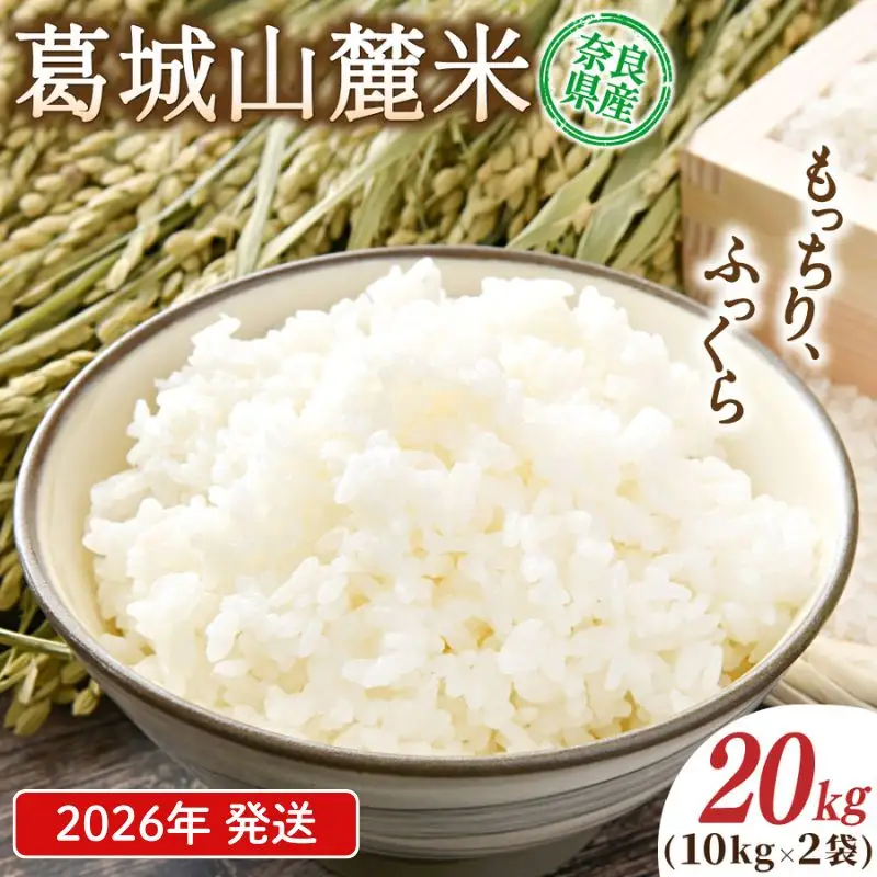 米 先行予約 葛城山麓米 ヒノヒカリ（白米）計20kg [ 10kg×2袋 ] 令和8年産 【2026年10月下旬～順次発送】 葛城市【smlk014A】