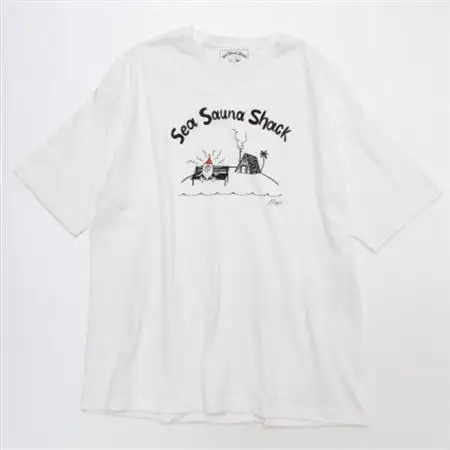 【Sea Sauna Shackオリジナル】ロゴTシャツ ホワイト Lサイズ【1668819】