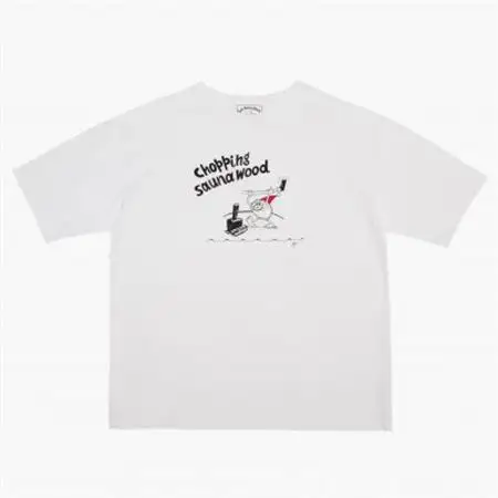 【Sea Sauna Shackオリジナル】薪割りTシャツ ホワイト Sサイズ【1668876】