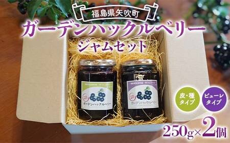 アントシアニンが豊富！ ガーデンハックルベリージャム セット 250g×2種 （ピューレタイプ、皮・種タイプ） F6U-288