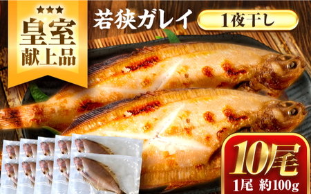  献上鰈 上品な味わい 若狭かれい一夜干し 約100g×10尾セット / 干物 魚介 冷凍 ギフト 小浜市 / まるほ商店 【配送不可地域：北海道・沖縄・離島】[BFCS060]