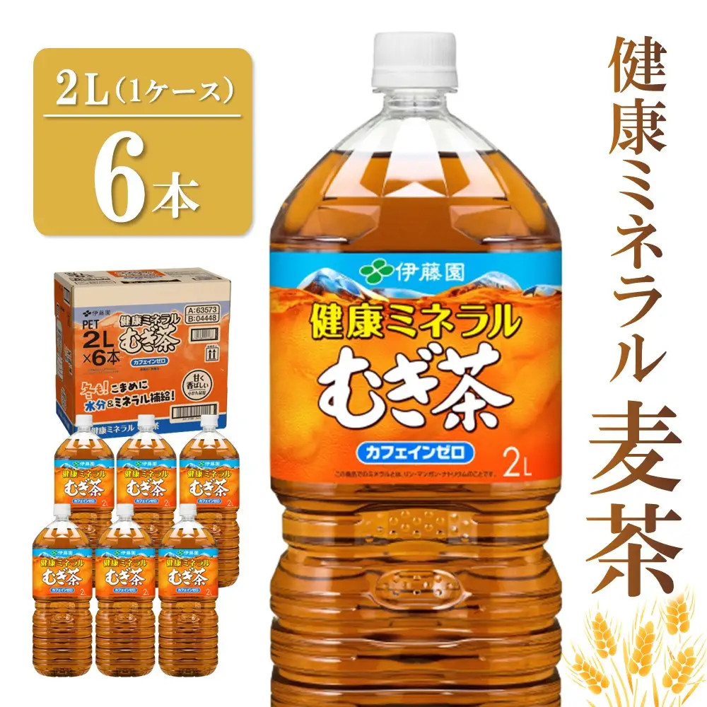 健康ミネラル麦茶 2L×6本(1ケース) K071040