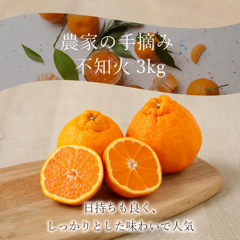 S040-010A_農家の手摘み不知火 約3kg〈先行受付〉/ 不知火 柑橘 みかん フルーツ 果物