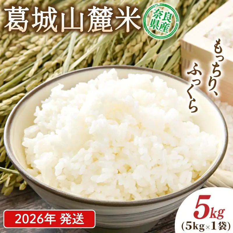 米 先行予約 葛城山麓米 ヒノヒカリ（白米）計5kg [ 5kg×1袋 ] 令和8年産 【2026年10月下旬～順次発送】 葛城市【smlk012A】