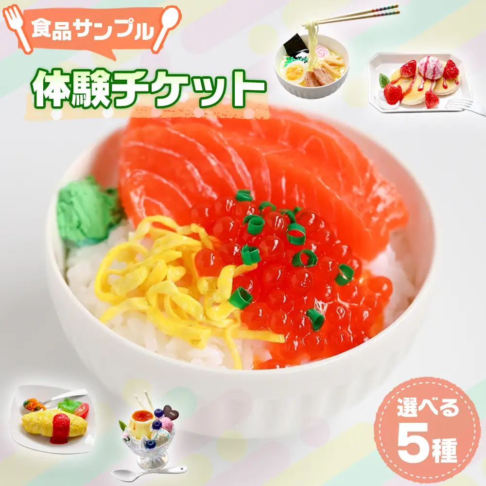 食品サンプル体験チケット【選べる5種】 [No.233]