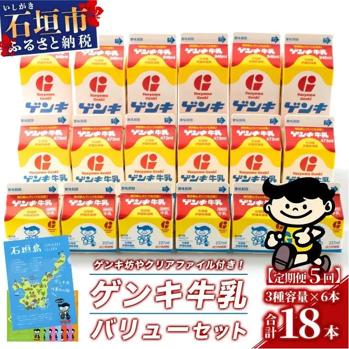 【定期便_5回】ゲンキ牛乳バリューセット　GN-3_5t