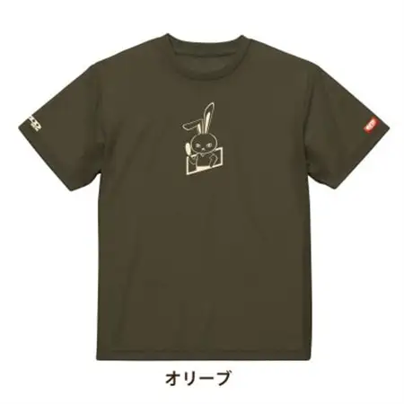 JTTA公認　卓球ユニフォーム【男女兼用(ドライ):XLサイズ】うさぎ　オリーブ【1673566】