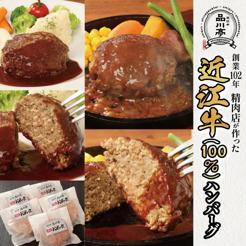 近江牛ハンバーグ詰合わせ 5個 品川亭 [ST004]