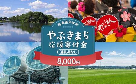 矢吹町 やぶきまち応援寄附金 8,000円 【返礼品なし】 F6U-316