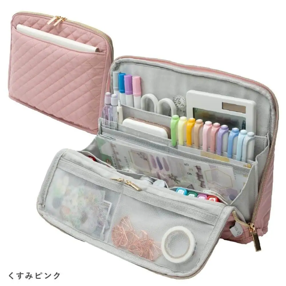 Y-Style 手帳が入るペンケース Lサイズ【くすみピンク】