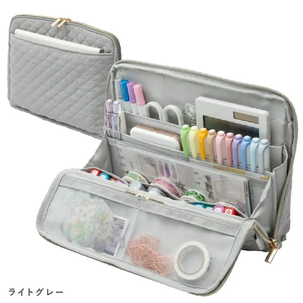 Y-Style 手帳が入るペンケース Lサイズ【ライトグレー】