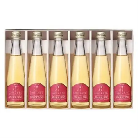 【白山の地酒】萬歳楽　加賀梅酒スパークリング　200ml×6本セット【1622249】