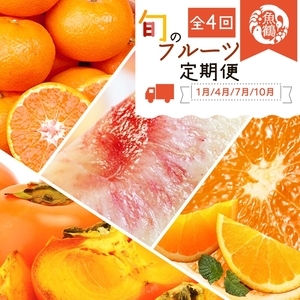 〈定期便〉【1・4・7・10月 全4回】紀州和歌山産旬のフルーツセット(みかん・清見・桃・柿) | フルーツ セット