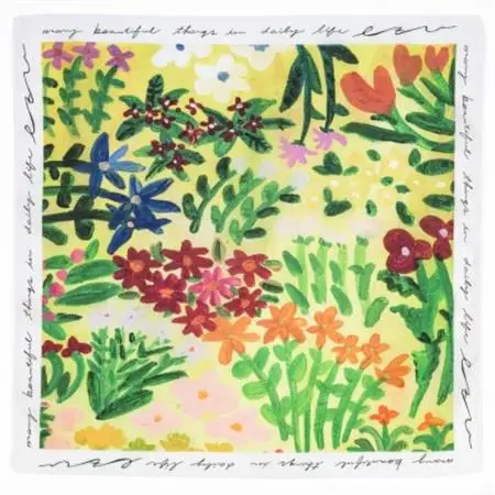 【ezu】handkerchief /no.002◆コットン100%◆大判◆おしゃれ◆手描き【1650043】
